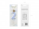 Bougie Chiffre 2 - bleu clair