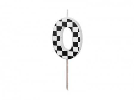 Bougie Chiffre 0 - noir