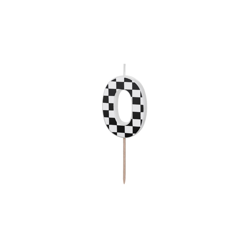 Bougie Chiffre 0 - noir