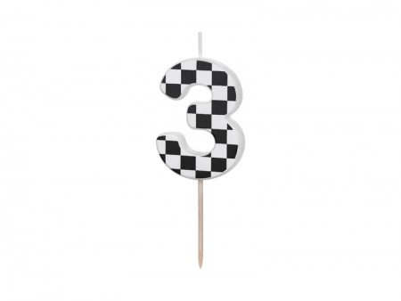 Bougie Chiffre 3 - noir