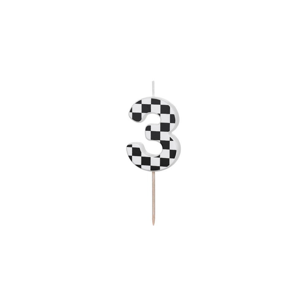 Bougie Chiffre 3 - noir