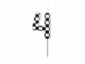 Bougie Chiffre 4 - noir