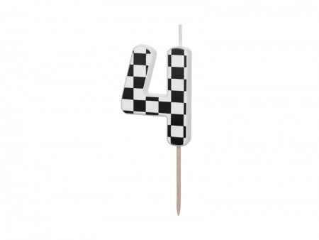 Bougie Chiffre 4 - noir