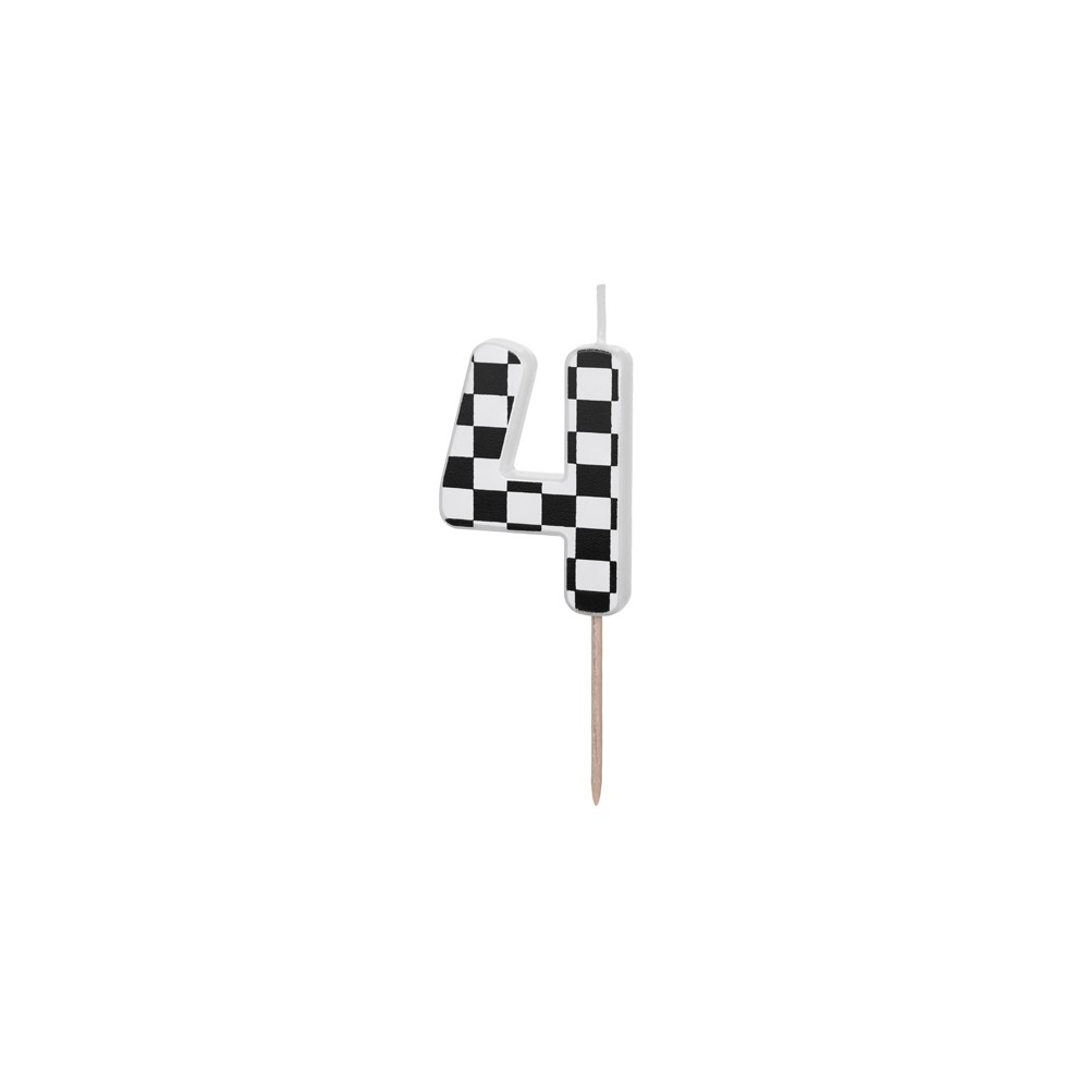 Bougie Chiffre 4 - noir