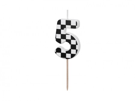 Bougie Chiffre 5 - noir