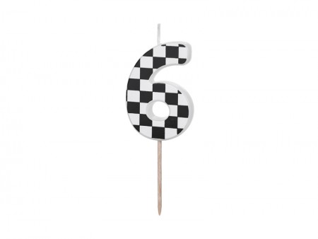 Bougie Chiffre 6 - noir