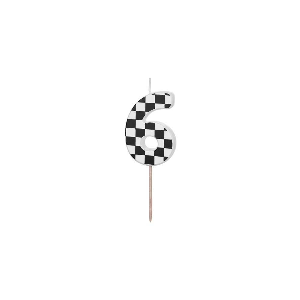 Bougie Chiffre 6 - noir