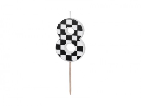 Bougie Chiffre 8 - noir