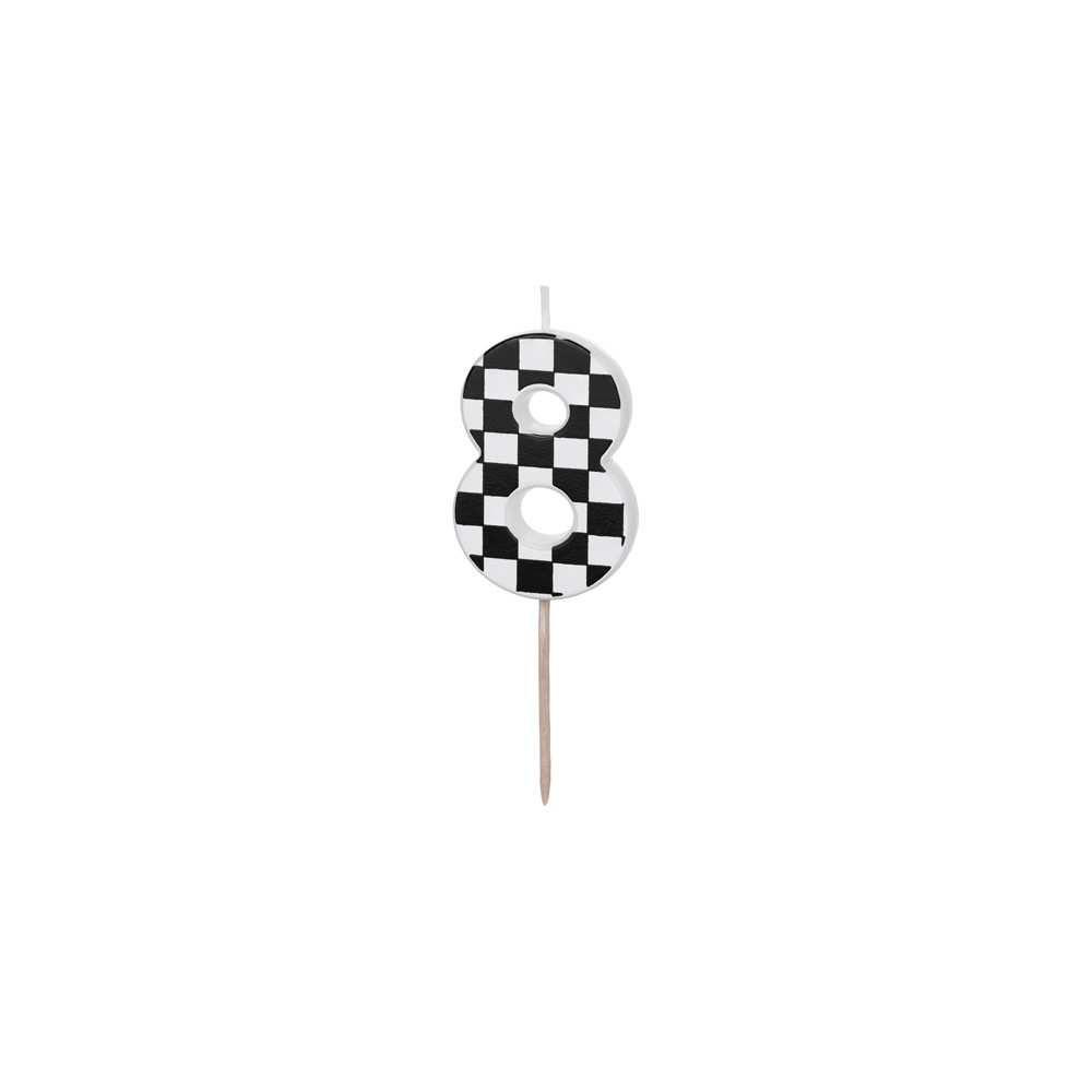 Bougie Chiffre 8 - noir