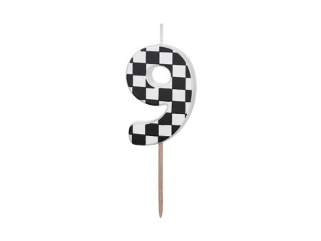 Bougie Chiffre 9 - noir