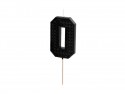 Bougie Chiffre 0 - noir