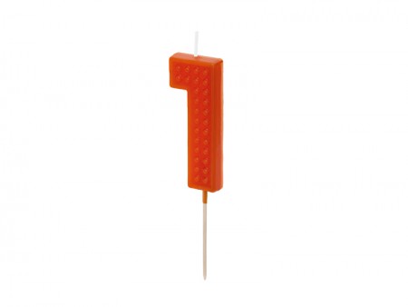 Bougie Chiffre 1 - rouge