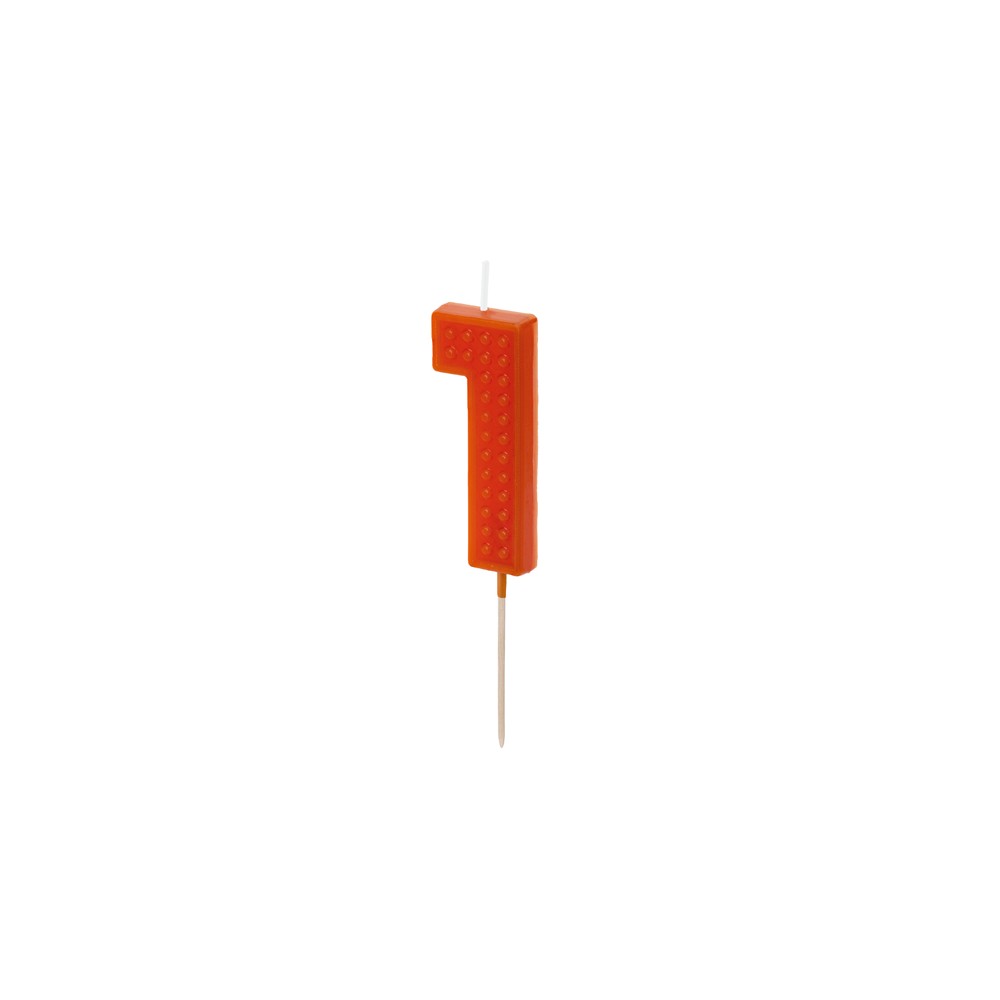 Bougie Chiffre 1 - rouge