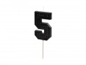 Bougie Chiffre 5 - noir