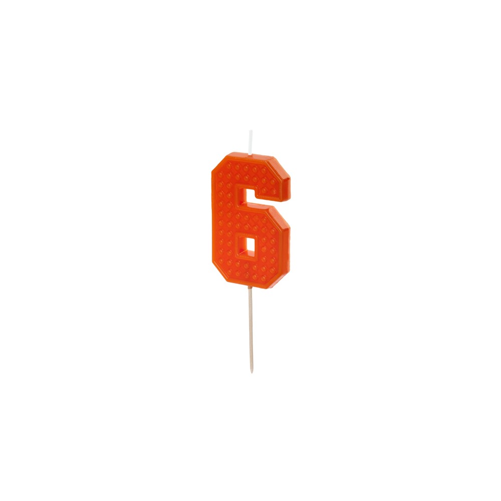 Bougie Chiffre 6 - rouge