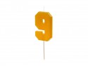 Bougie Chiffre 9 - jaune