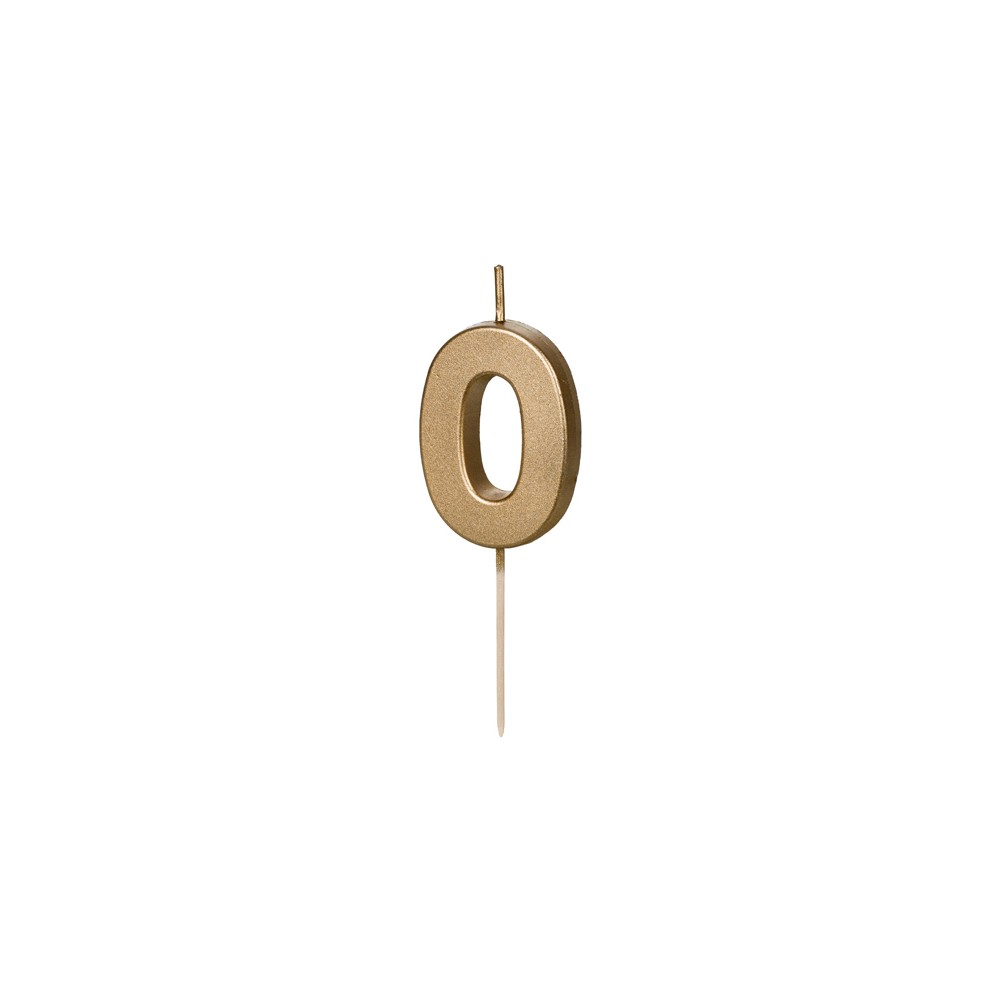 Bougie Chiffre 0 - or