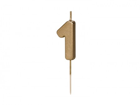 Bougie Chiffre 1 - or