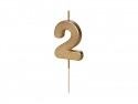 Bougie Chiffre 2 - or