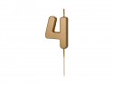 Bougie Chiffre 4 - or