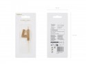 Bougie Chiffre 4 - or