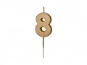 Bougie Chiffre 8 - or