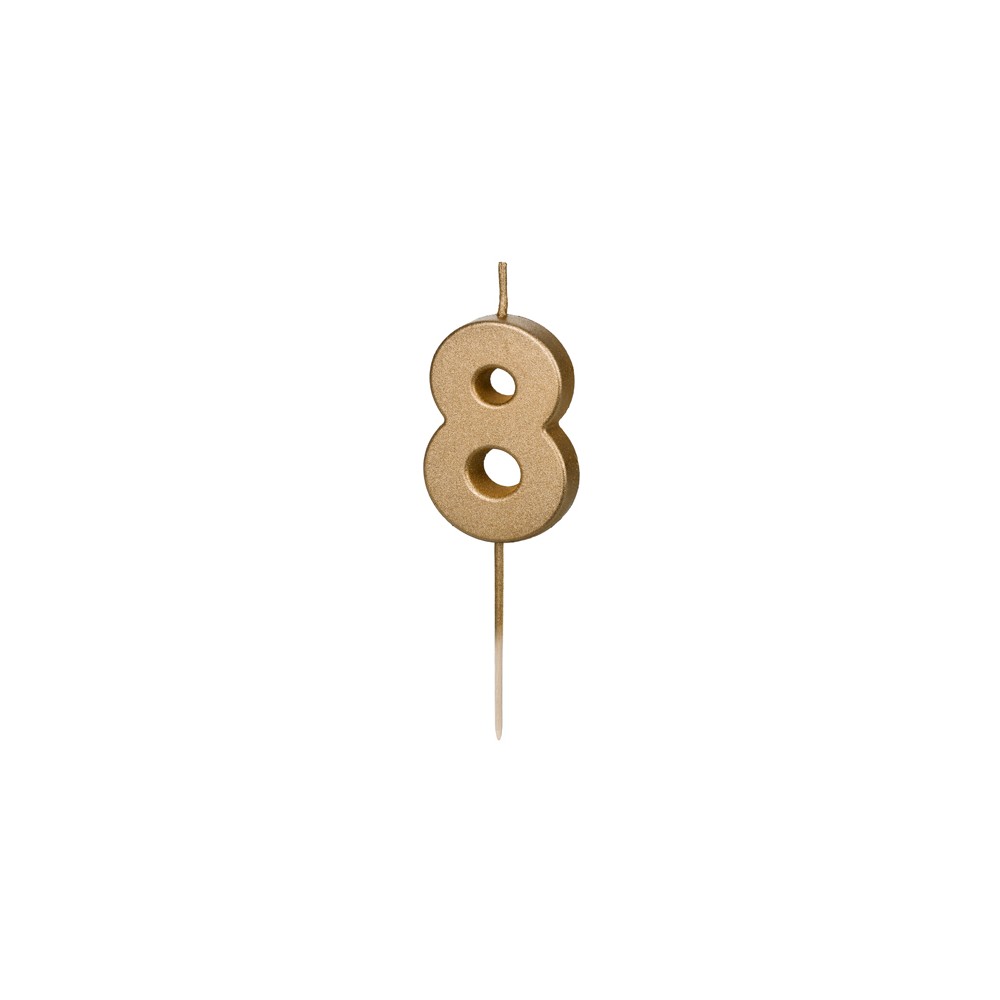 Bougie Chiffre 8 - or