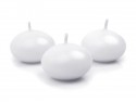 50 rond de bougie flottante - blanc