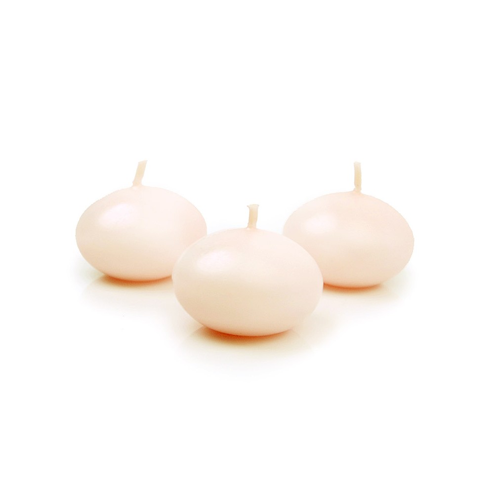 50 rond de bougie flottante - mat crème