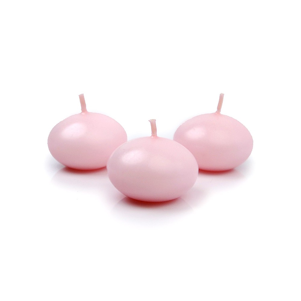 50 rond de bougie flottante - mat rose