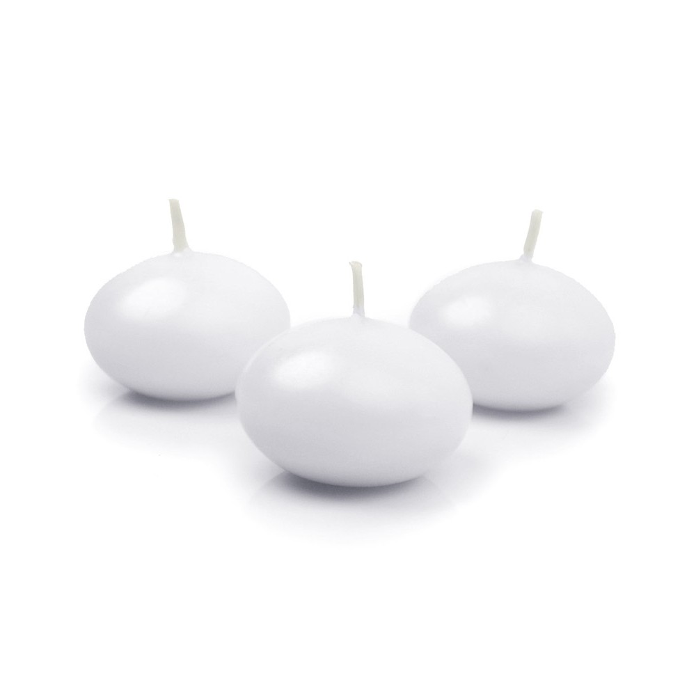 10 rond de bougie flottante - mat blanc