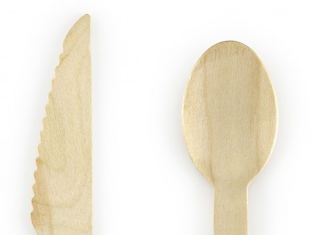 18 Couverts en bois