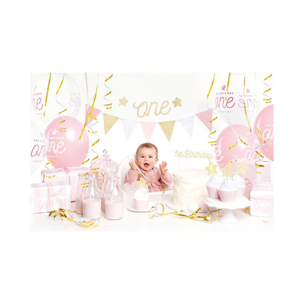 Kit décoration de fête - 1er anniversaire - or