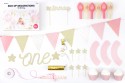 Kit décoration de fête - 1er anniversaire - or