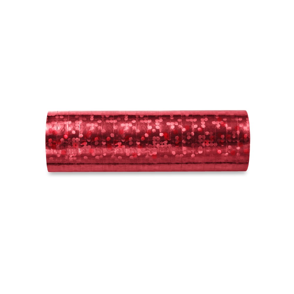 18 Serpentins holographiques - rouge