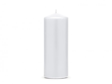 6 Pilier bougie - mat - blanc