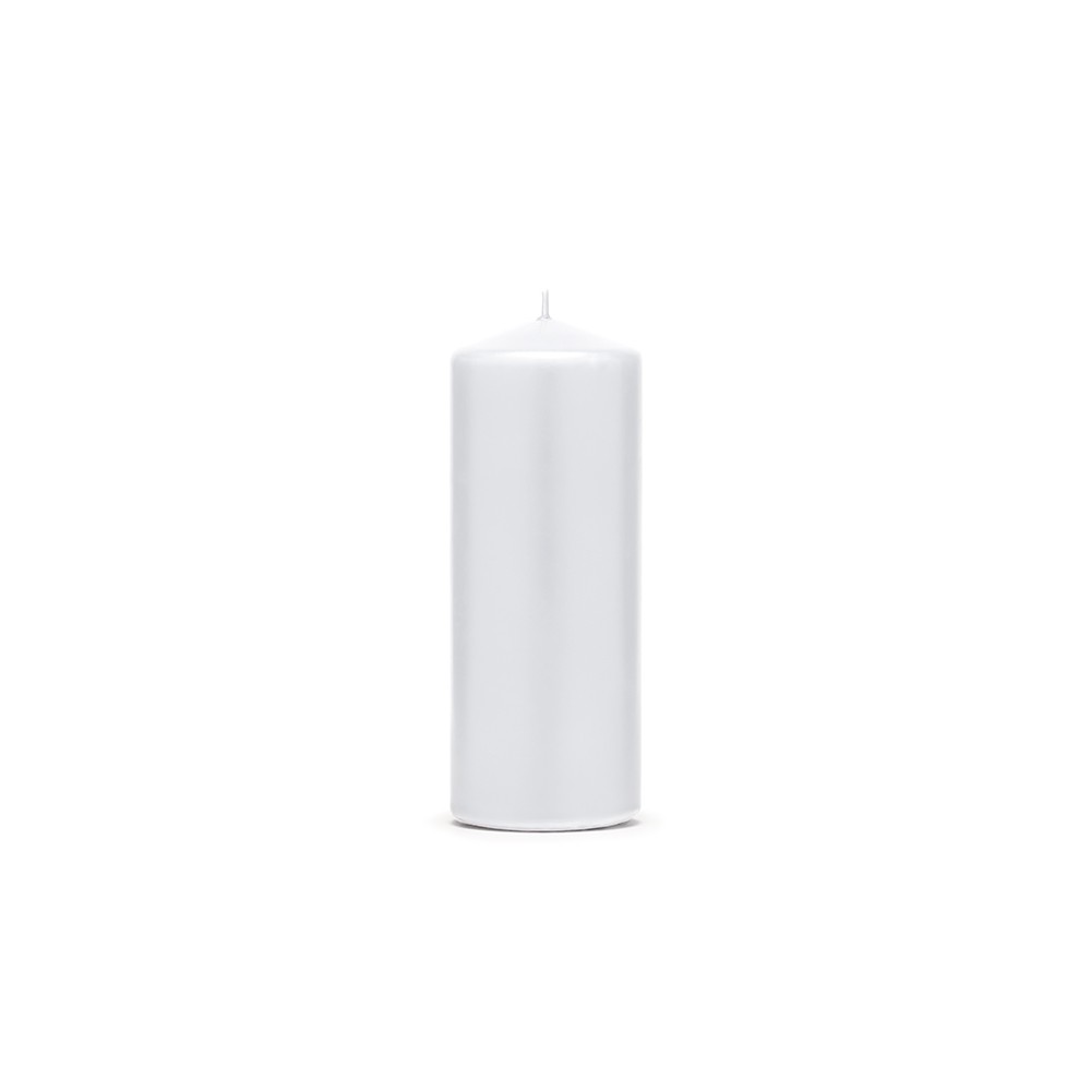 6 Pilier bougie - mat - blanc
