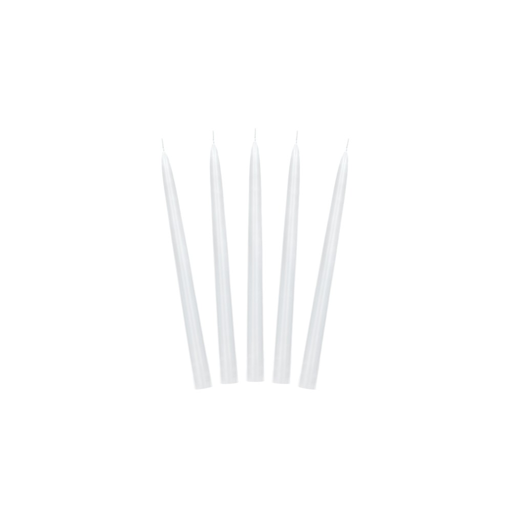 10 Bougie conique mate - blanc