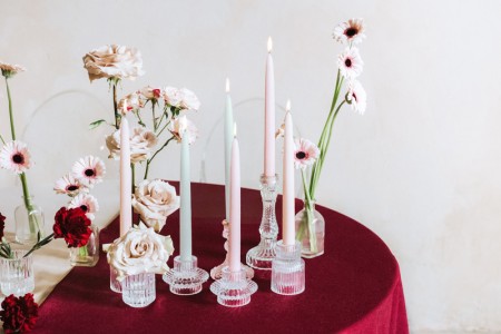 10 Bougie cierge mat -...