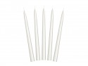 10 Bougies coniques métalliques - perle