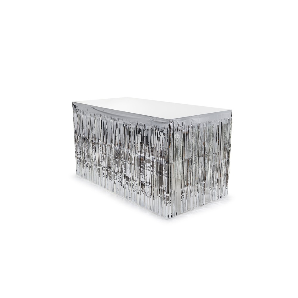 Jupe de table à franges - argent
