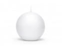 10 Bougie Sphère - mate - blanche - 6cm