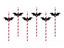6 Pailles Chauve -souris - 19 -5cm