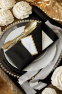 25 Serviettes de table en tissu - noir