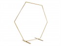 Support de fond hexagonal - or