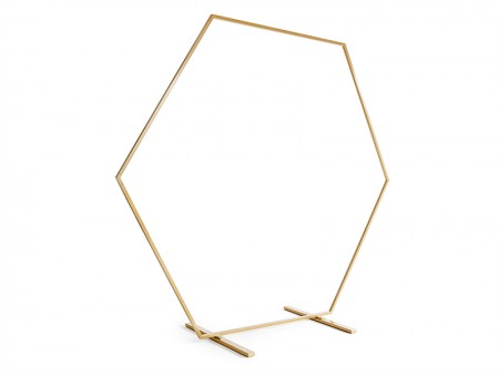 Support de fond hexagonal - or