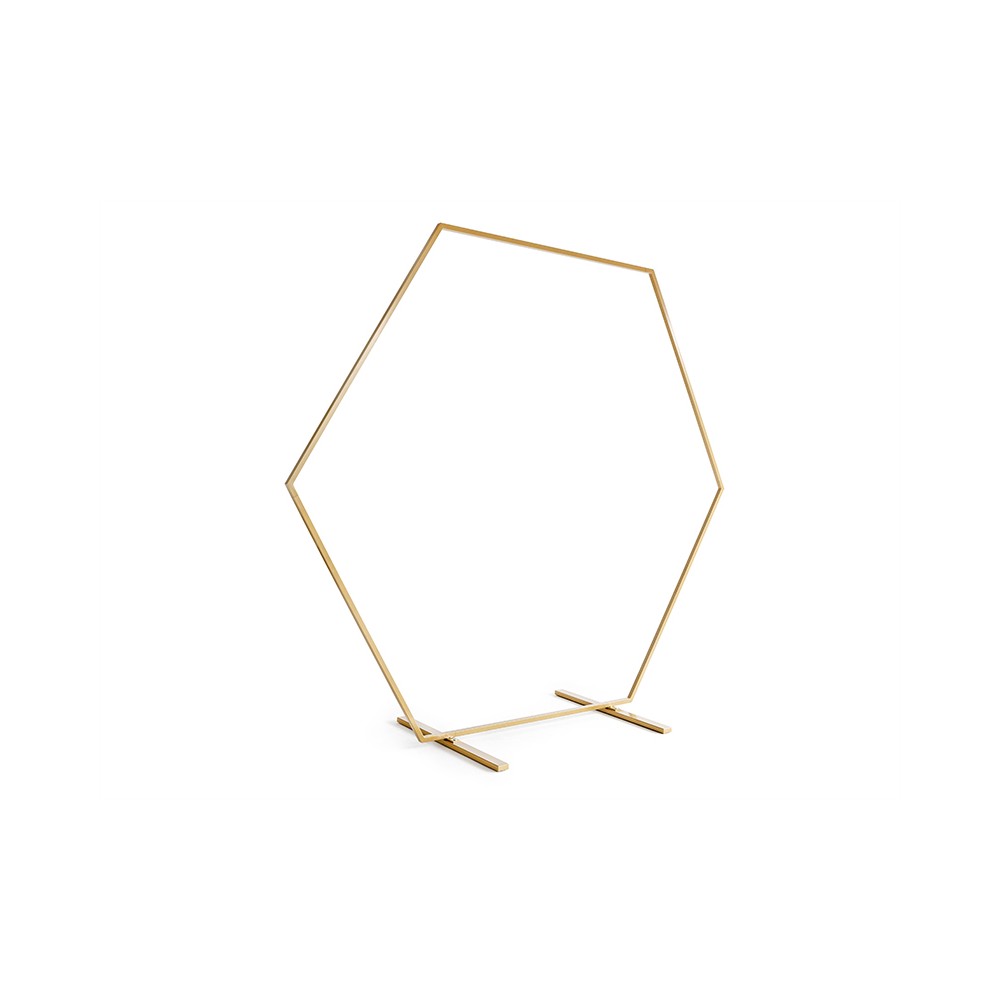 Support de fond hexagonal - or