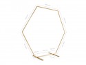 Support de fond hexagonal - or