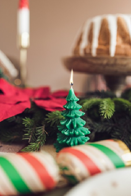 Bougie Sapin de Noël - vert...