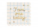 12 Serviettes de table "I am one today" Teddy Bear - beige